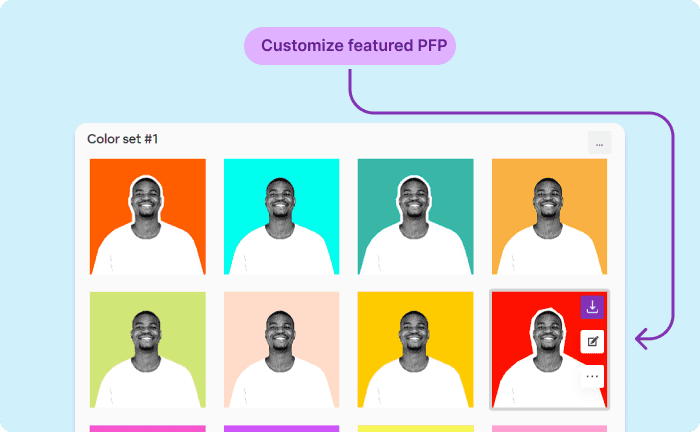 Customize featured PFP template to make your TikTok PFP more unique